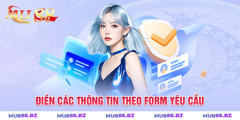 Mẫu điền thông tin tạo tài khoản an toàn trên trang web